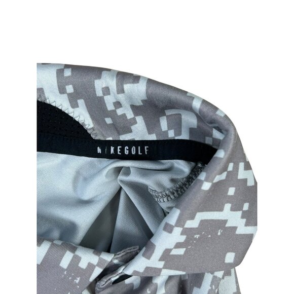 Marquette University Nike Golf Dri-Fit Polo Gray Digital Camo Design Men's Sz L - Picture 4 of 8